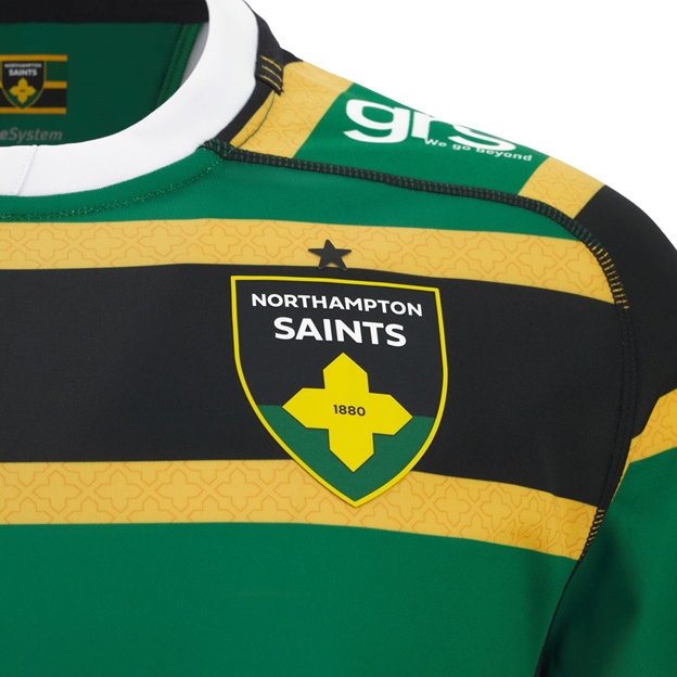 Northampton Saints Mens Home Rugby Shirt 25/26 - 3D Printed Saints Club Crest