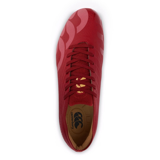 Canterbury Stampede Groundbreak Elite Soft Ground Rugby Boots Red - Top