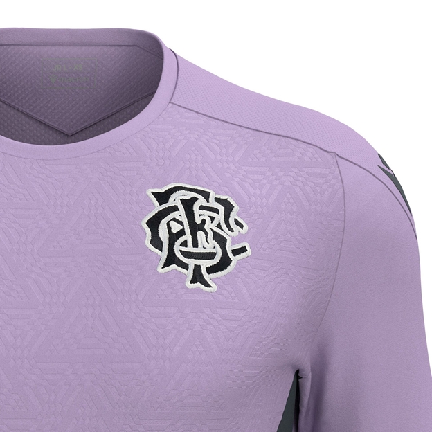 Barbarians Mens Training Rugby Shirt 25/26 Lilac - Embroidered Badge Close-up