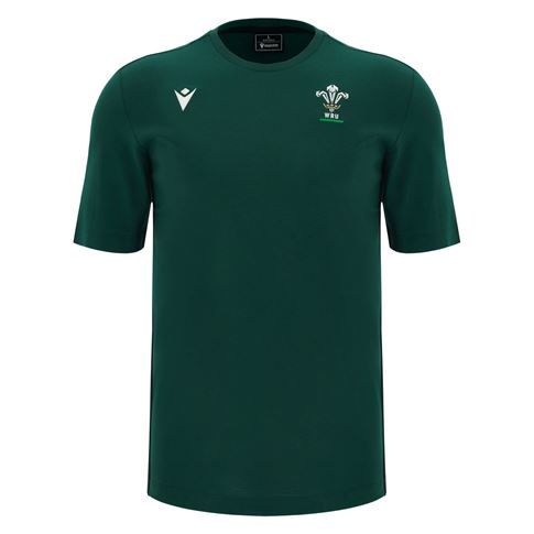 Wales Mens Travel T-Shirt 26/27 Green - Front View