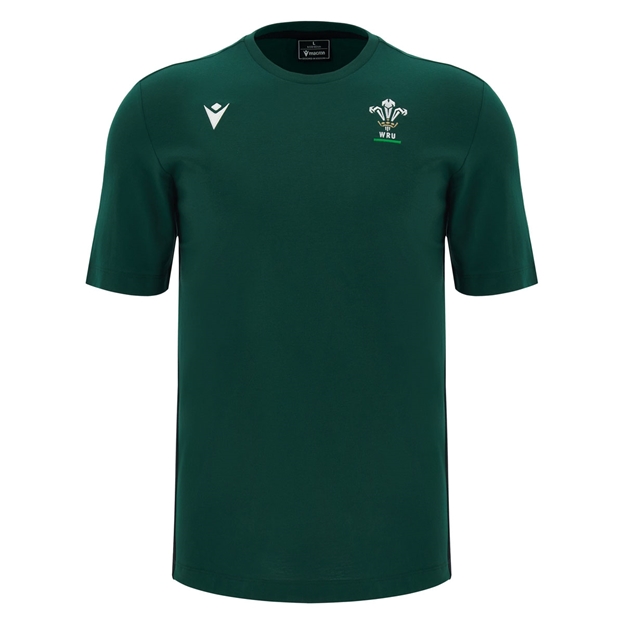 Wales Mens Travel T-Shirt 26/27 Green - Front View