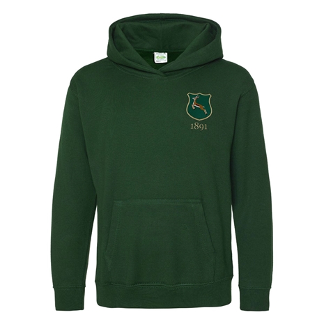 South Africa Kids Classic Hoodie Bottle Green - Front