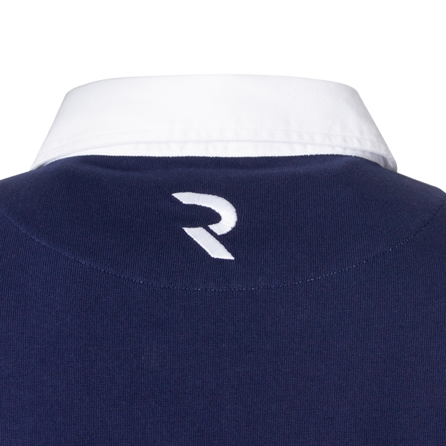 USA Mens 1874 Origins Rugby Shirt Long Sleeve Navy - Collar