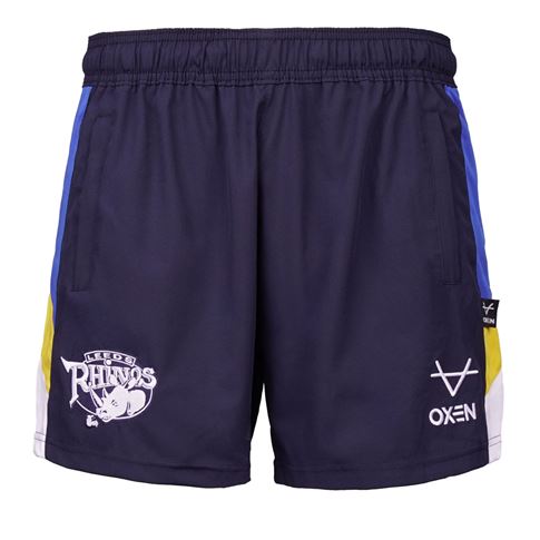 Leeds Rhinos Mens Match Day Training Shorts 2026 Navy - Front View
