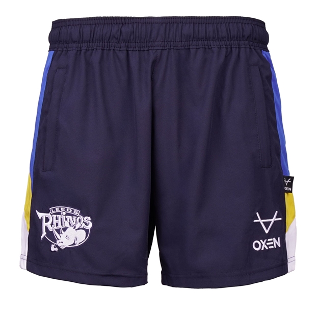 Leeds Rhinos Mens Match Day Training Shorts 2026 Navy - Front View
