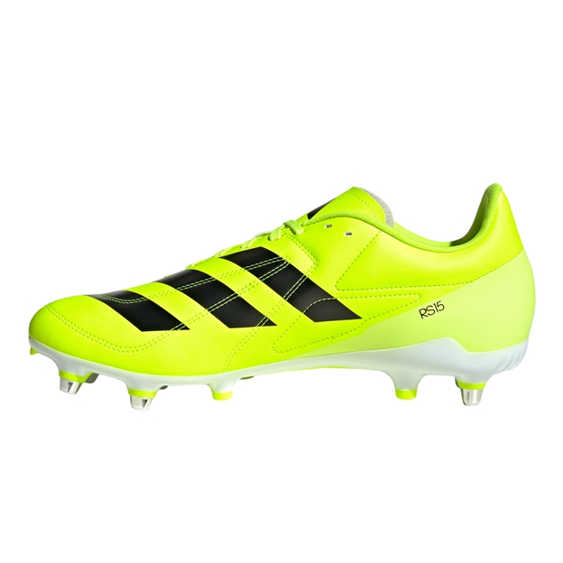 adidas Adults RS15 Soft Ground Rugby Boots Yellow - Instep