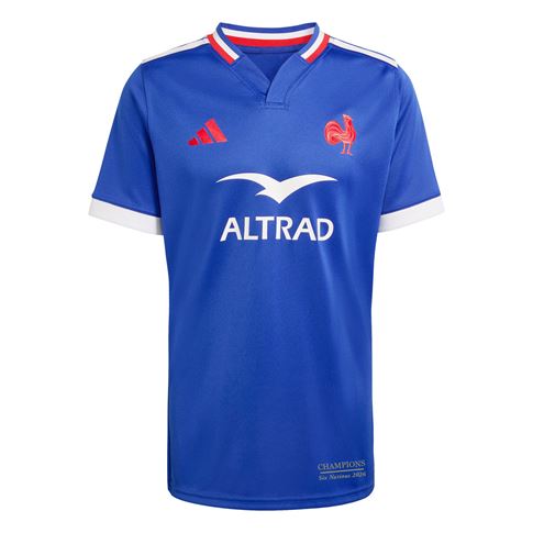 France Mens Champions 2026 Home Rugby Shirt Lucid Blue - Front