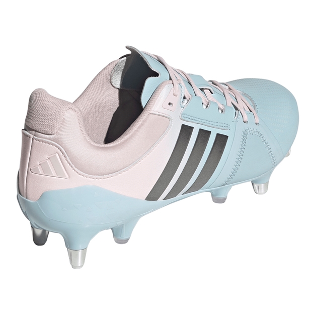 Adidas Womens RS15 Avaglide Soft Ground Rugby Boots Ice Blue - Back View