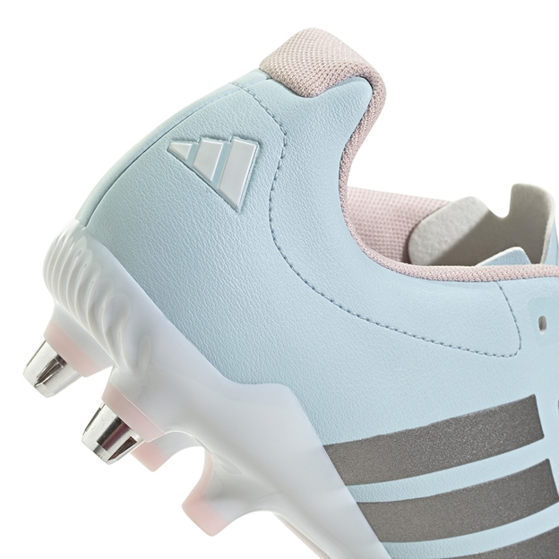 Adidas Womens RS15 Avaglide Soft Ground Rugby Boots Ice Blue - Heel Close-up