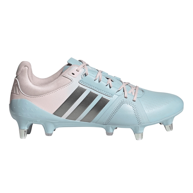 Adidas Womens RS15 Avaglide Soft Ground Rugby Boots Ice Blue - Outstep View