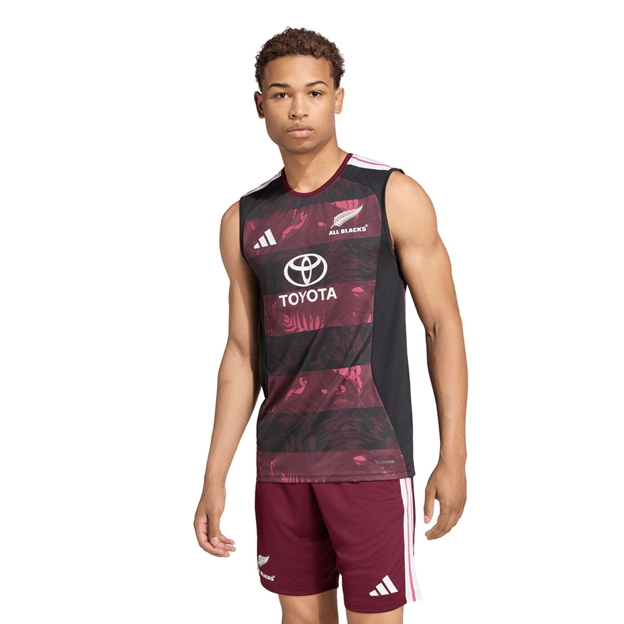 All Blacks Mens 'Greatest Rivalry' Training Vest 26/27 Maroon - Model Front View