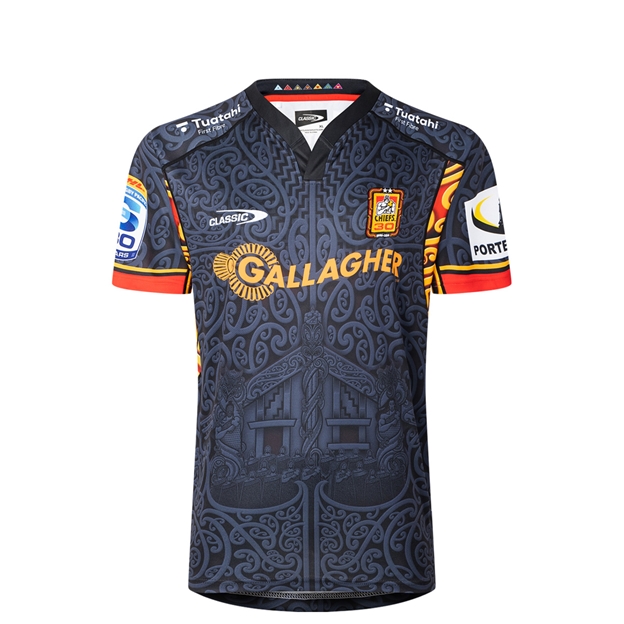 Chiefs Kids Home Rugby Shirt 2026 Black - Front
