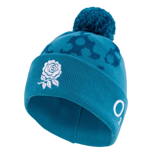 England Training Bobble Hat 26/27 Blue - Front