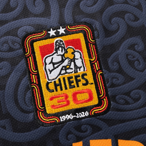 Chiefs Mens Home Rugby Shirt 2026 Black - 30th Anniversary Badge