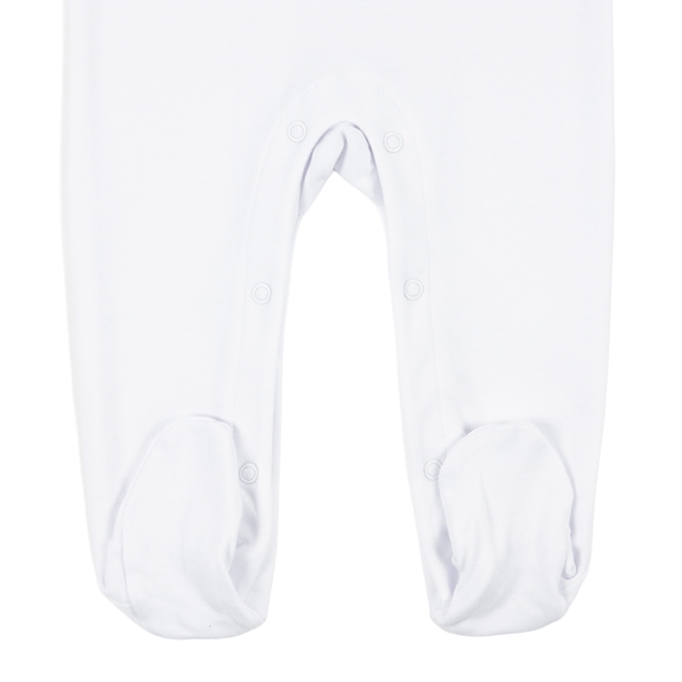 England Baby Home Kit Sleepsuit 25/26 White - Bottom View England Baby Home Kit Sleepsuit 25/26 White - Bottom View