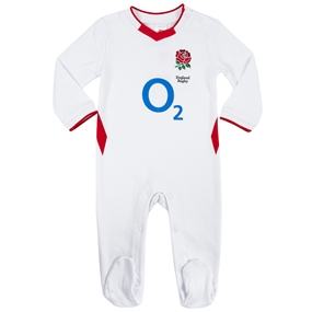 England Baby Home Kit Sleepsuit 25/26 White - Front View