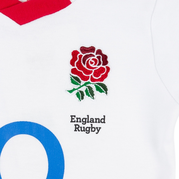 England Baby Home Kit Sleepsuit 25/26 White - RFU Rose Embroidery England Baby Home Kit Sleepsuit 25/26 White - RFU Rose Embroidery