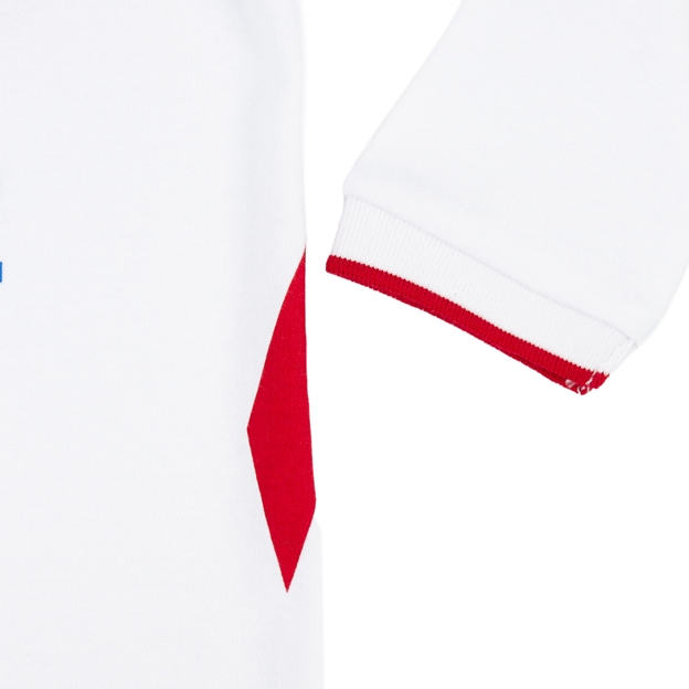 England Baby Home Kit Sleepsuit 25/26 White - Sleeve Close-up England Baby Home Kit Sleepsuit 25/26 White - Sleeve Close-up