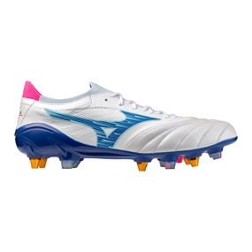 Mizuno Adults Morelia Neo IV Β Elite Mix Rugby Boots White/Turquoise/Pink - Outstep