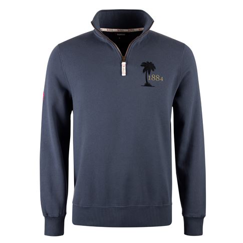 R1823 Fiji 1884 Quarter Zip Top - Petrol Blue R1823 Fiji 1884 Quarter Zip Top - Petrol Blue