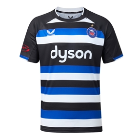 Bath Rugby Mens Home Rugby Shirt 26/27 Caviar - Front View