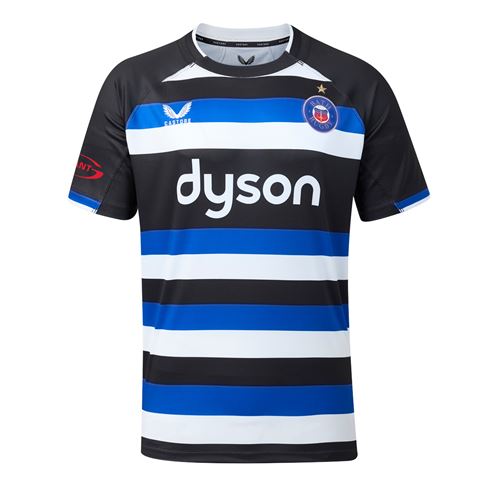 Bath Rugby Mens Home Rugby Shirt 26/27 Caviar - Front View