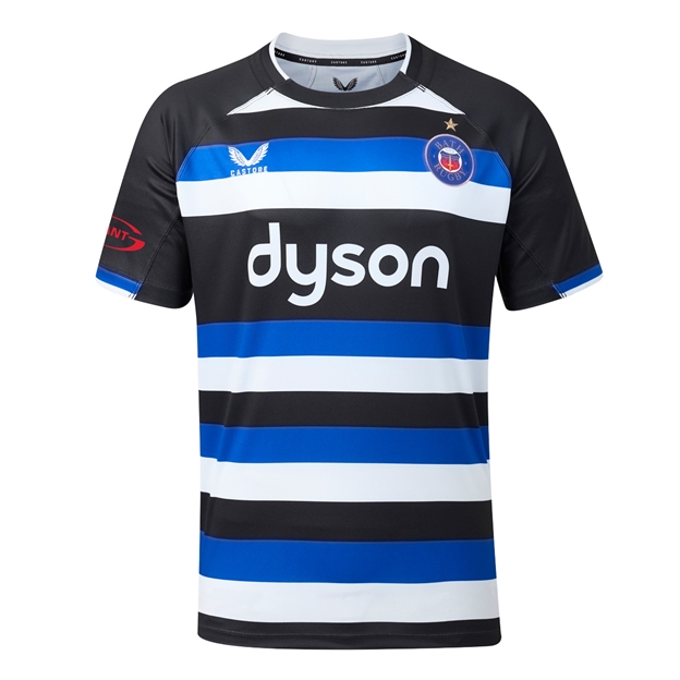 Bath Rugby Mens Home Rugby Shirt 26/27 Caviar - Front View