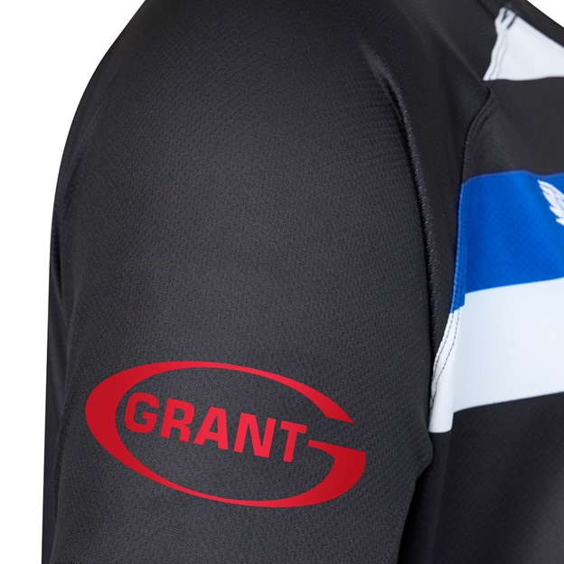 Bath Rugby Mens Home Rugby Shirt 26/27 Caviar - Sleeve Close-up