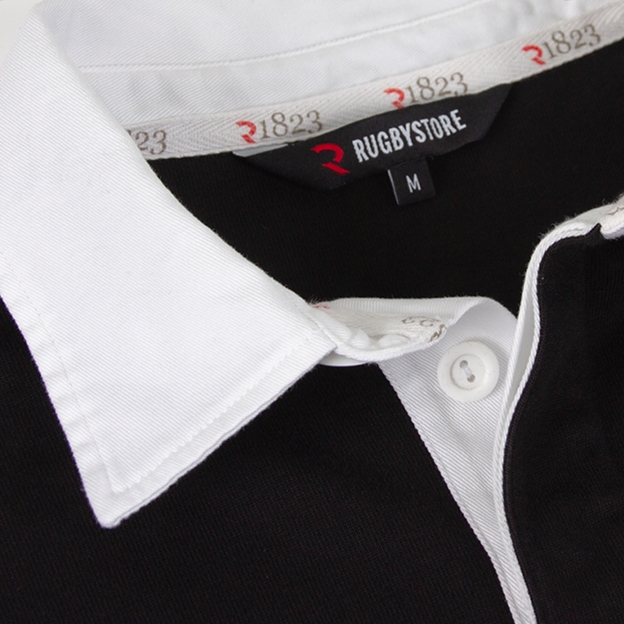New Zealand 1884 Heritage Pure Cotton Rugby Shirt - Long Sleeve - Black