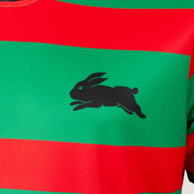 South Sydney Rabbitohs Kids Supporters Shirt 2026 Green - Rabbitohs Logo Close-up
