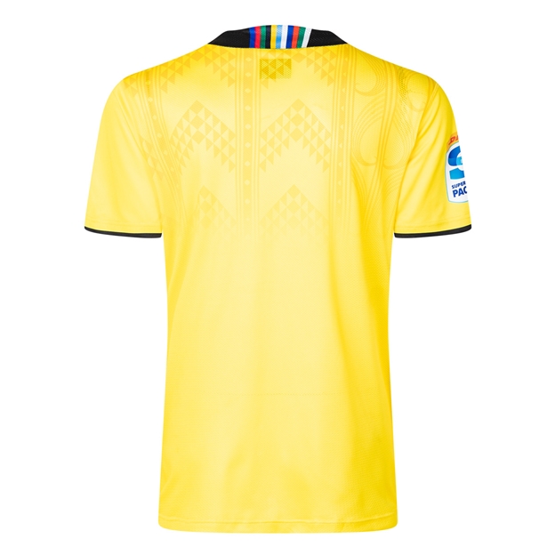 Hurricanes Mens Pro Training T-Shirt Yellow 2025 - Back
