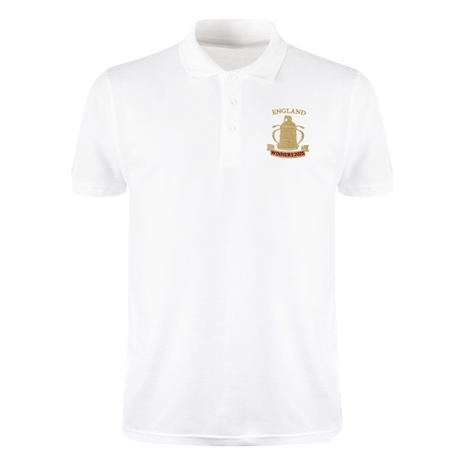 England Mens Cup Winners 2025 Classic Polo Shirt White - Front