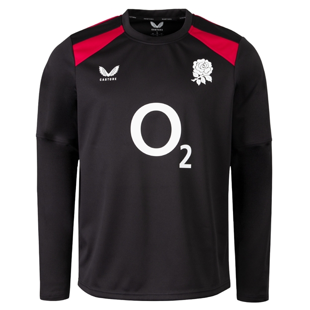 England Adults Contact Drill Top 26/27 Black - Front View