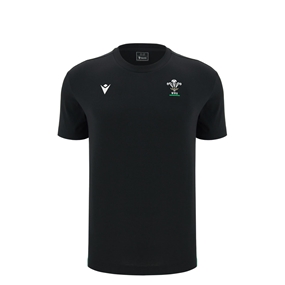 Wales Kids Travel T-Shirt 26/27 Black - Front View