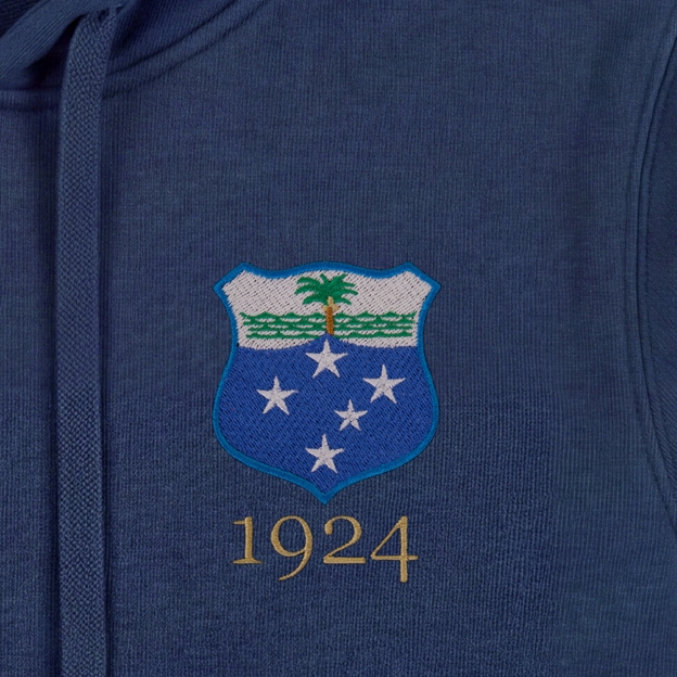 Samoa 1924 Pure Cotton Hoodie - Petrol Blue