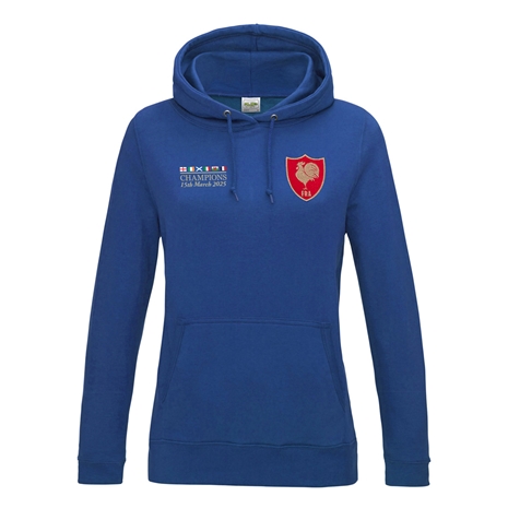France Womens Champions 2025 Classic Hoodie Royal - Front