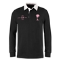 Womens World Cup Fiji Adults Classic Heavyweight Rugby Shirt Black - Front 