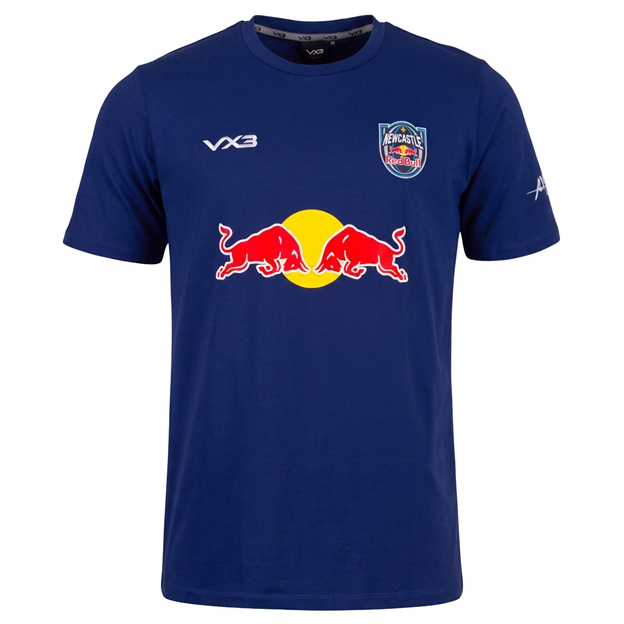 Newcastle Red Bulls Adults Invicta T-Shirt 26/27 Navy - Front View