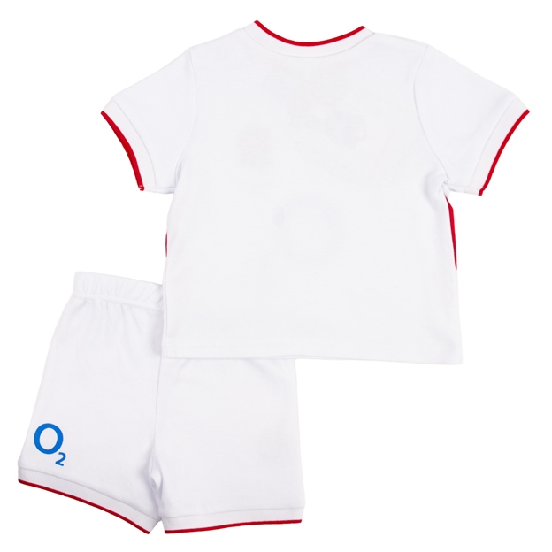 England Baby Home Kit Shorts & T-Shirt 25/26 White - Back View England Baby Home Kit Shorts & T-Shirt 25/26 White - Back View