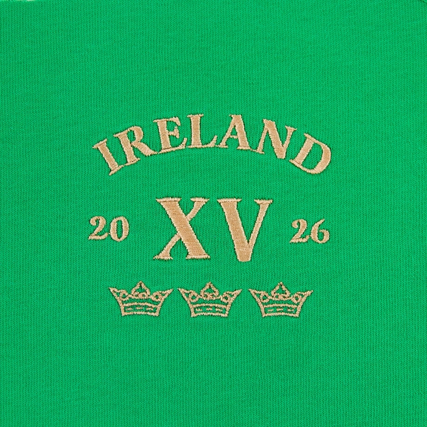 Ireland Mens Legends of 2026 Classic Rugbystore Rugby Shirt Green - Legends Embroidery Close-up