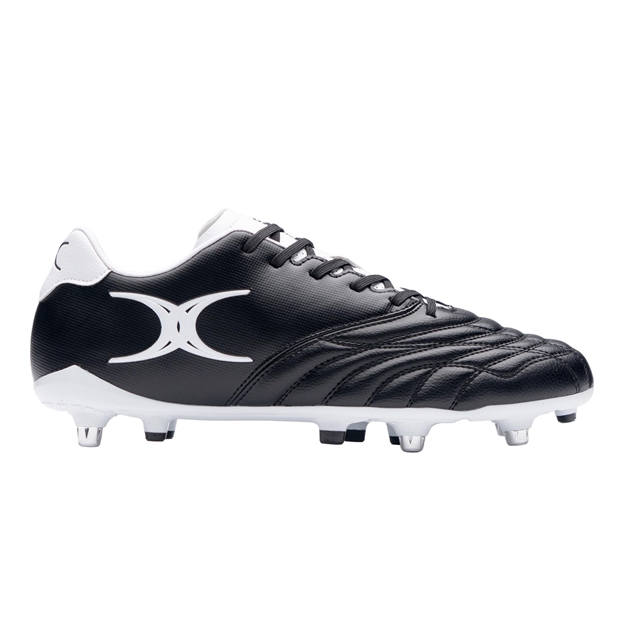 Gilbert Adults Sidestep Icon 6 Stud Soft Ground Rugby Boots Black - Outstep View