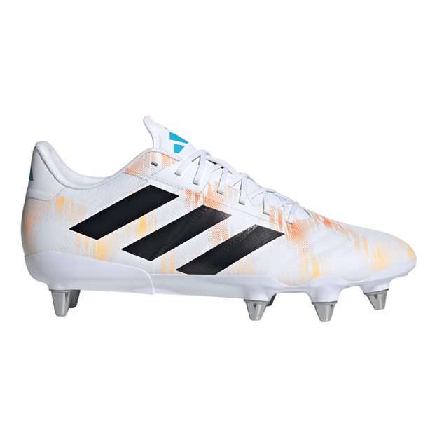 adidas Adults Kakari RS Soft Ground Rugby Boots White - Outstep View