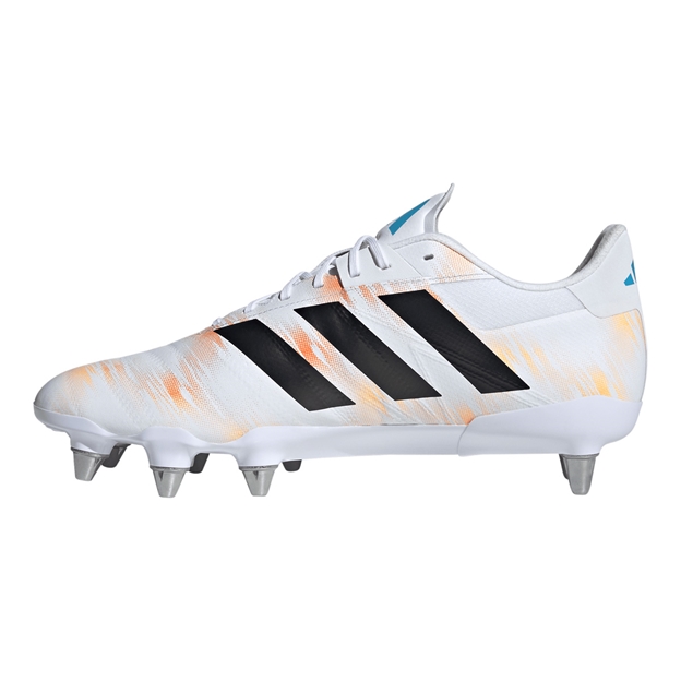adidas Adults Kakari RS Soft Ground Rugby Boots White - Instep View