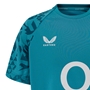 England Kids Performance Short Sleeve Tee 25/26 Reflecting Pond - Castore Logo 