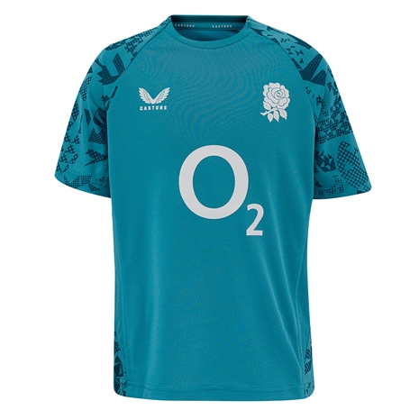 England Kids Performance Short Sleeve Tee 25/26 Reflecting Pond - Front