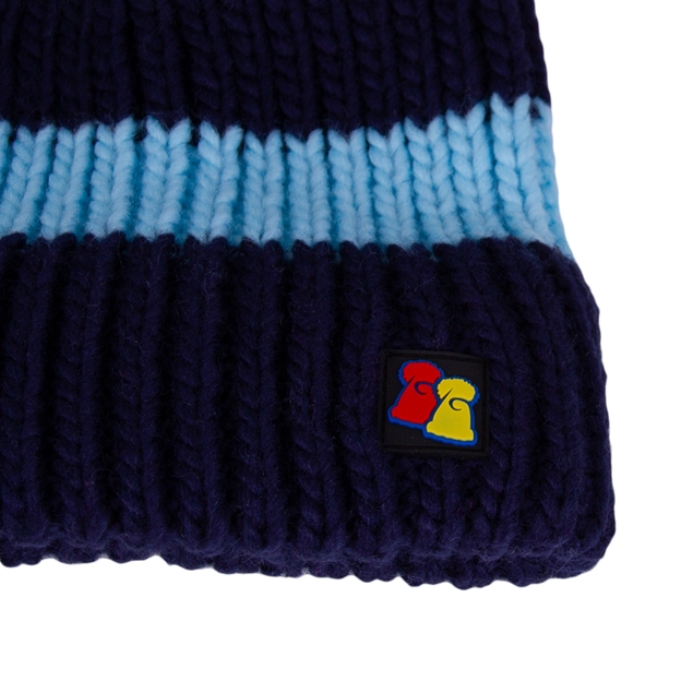 Big Bobble 'Blues And Twos' Beanie Hat - Logo