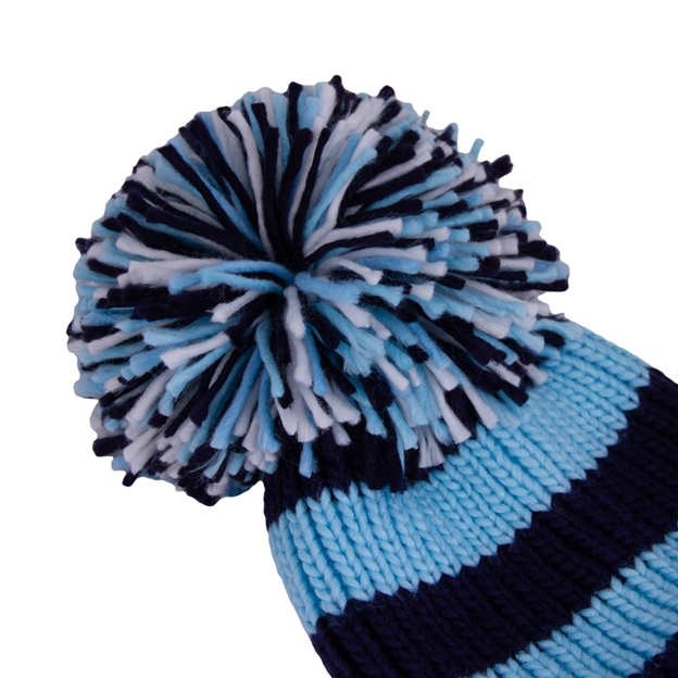 Big Bobble 'Blues And Twos' Beanie Hat - Pom Pom