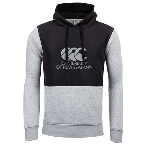 Canterbury Mens Legends Panel Hoodie Black - Front Canterbury Mens Legends Panel Hoodie Black - Front