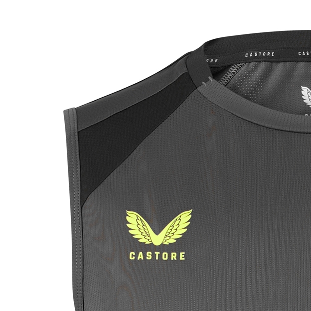 Bath Mens Performance Vest 26/27 Gunmetal - Castore Logo