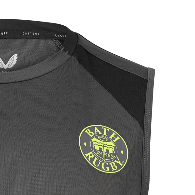Bath Mens Performance Vest 26/27 Gunmetal - Bath Badge Close-up